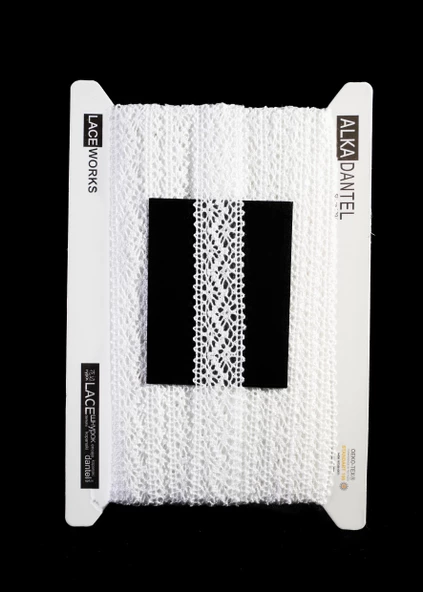 ALKA DANTEL MERSERİZE KOPANAKİ 10 METRE 8752 MERSERİZE WHİTE ürün görseli 1