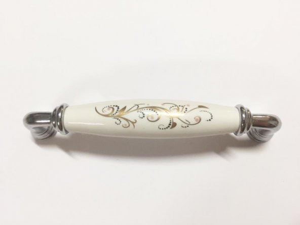 Porselen Kulp Çiçekli Krom 128mm ürün görseli 1