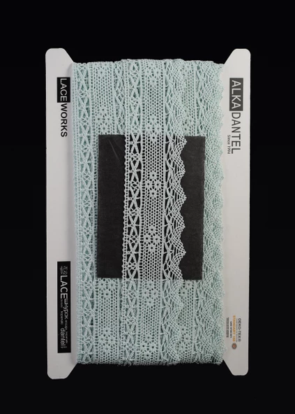 ALKA DANTEL MERSERİZE KOPANAKİ 10 METRE 704 MERSERİZE AQUA ürün görseli 1