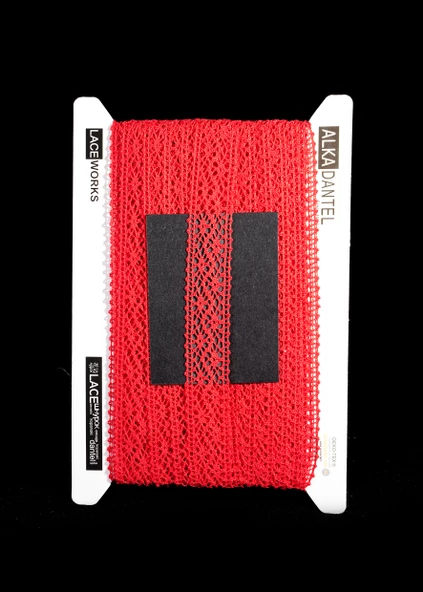 ALKA DANTEL MERSERİZE KOPANAKİ 10 METRE 8752 MERSERİZE RED ürün görseli 1