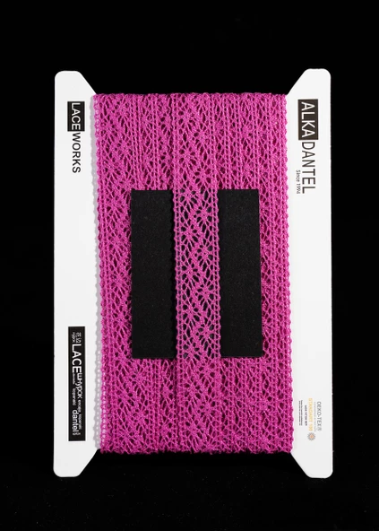 ALKA DANTEL MERSERİZE KOPANAKİ 10 METRE 8752 MERSERİZE DARK PİNK ürün görseli 1
