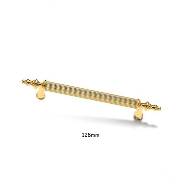 Asos Altın Lüks Mobilya Dolap Çekmece Kulp 128mm ürün görseli 1