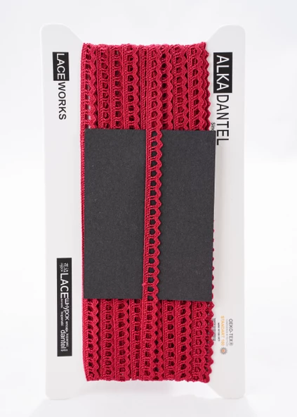 ALKA DANTEL MERSERİZE KOPANAKİ 10 METRE 636 MERSERİZE BORDO ürün görseli 1