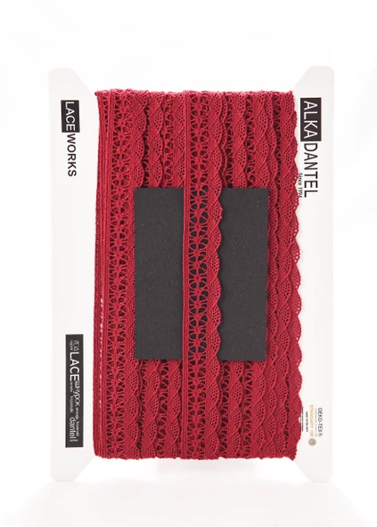 ALKA DANTEL MERSERİZE KOPANAKİ 10 METRE 802 MERSERİZE BORDO ürün görseli 1