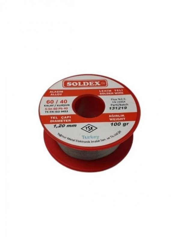 Soldex Lehim Teli 100Gr 1,2 Mm 60/40 ürün görseli 1