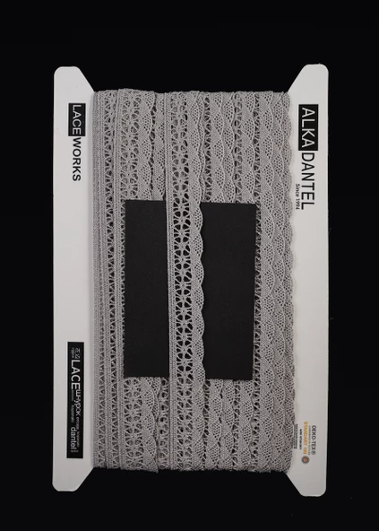 ALKA DANTEL MERSERİZE KOPANAKİ 10 METRE 802 MERSERİZE GREY ürün görseli 1