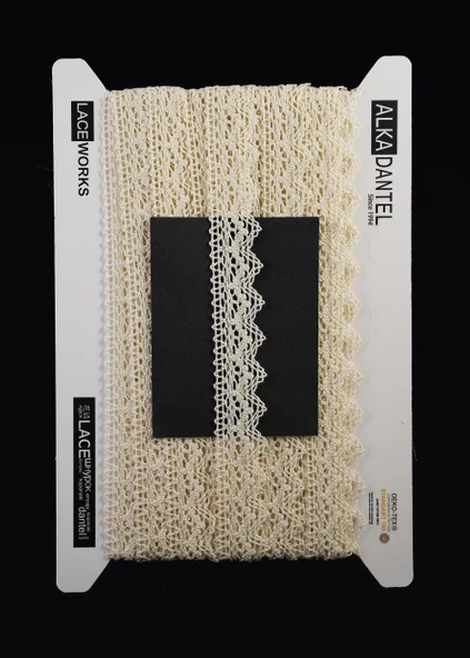 ALKA DANTEL MERSERİZE KOPANAKİ 10 METRE 8752 MERSERİZE CREAM ürün görseli 1