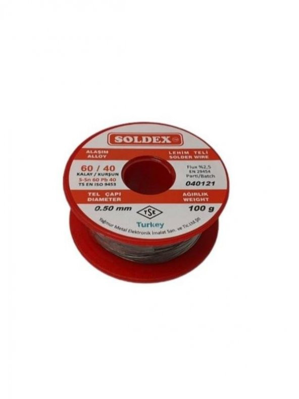 Soldex Lehim Teli 100gr 0,50mm  60/40 ürün görseli 1