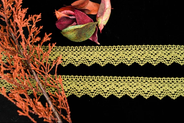 ALKA DANTEL MERSERİZE KOPANAKİ 10 METRE 8752 MERSERİZE DARK GREEN ürün görseli 1