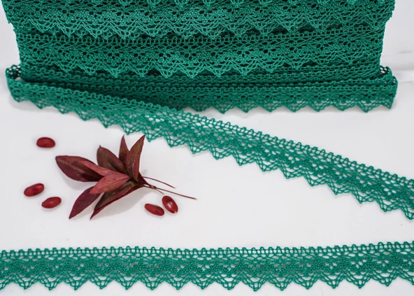 ALKA DANTEL MERSERİZE KOPANAKİ 10 METRE 8752 MERSERİZE GREEN ürün görseli 1