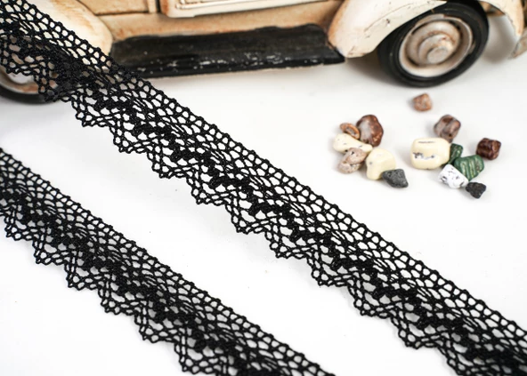 ALKA DANTEL MERSERİZE KOPANAKİ 10 METRE 8752 MERSERİZE BLACK ürün görseli 1
