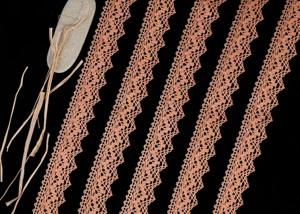 ALKA DANTEL MERSERİZE KOPANAKİ 10 METRE 8752 MERSERİZE CAMEL ürün görseli 1