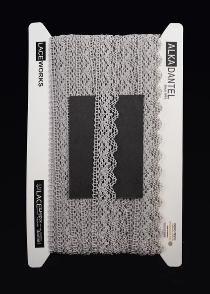ALKA DANTEL MERSERİZE KOPANAKİ 10 METRE 8752 MERSERİZE GRİ ürün görseli 1