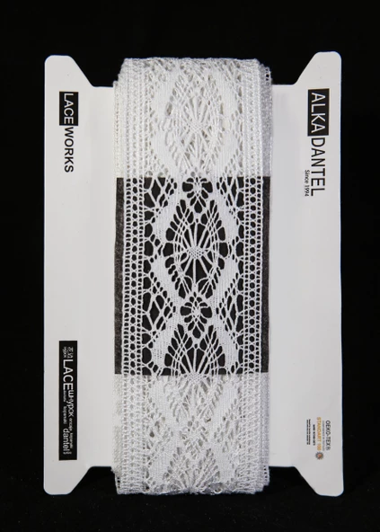 ALKA DANTEL MERSERİZE KOPANAKİ 10 METRE 11356 MERSERİZE WHİTE ürün görseli 1