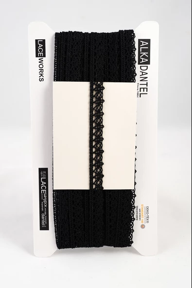 ALKA DANTEL MERSERİZE KOPANAKİ 10 METRE 407 MERSERİZE BLACK ürün görseli 1