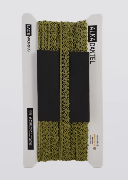 ALKA DANTEL MERSERİZE KOPANAKİ 10 METRE 407 MERSERİZE DARK GREEN ürün görseli 1