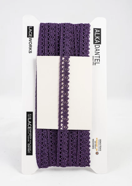 ALKA DANTEL MERSERİZE KOPANAKİ 10 METRE 407 MERSERİZE VİOLET ürün görseli 1