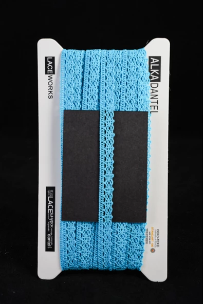 ALKA DANTEL MERSERİZE KOPANAKİ 10 METRE 407 MERSERİZE TURKUAZ ürün görseli 1