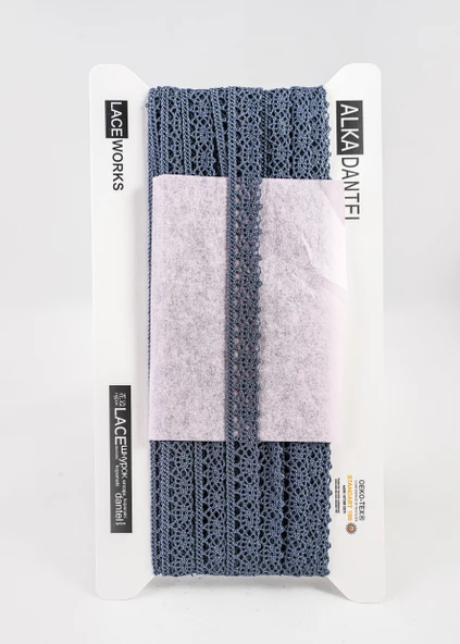 ALKA DANTEL MERSERİZE KOPANAKİ 10 METRE 407 MERSERİZE İNDİGO ürün görseli 1