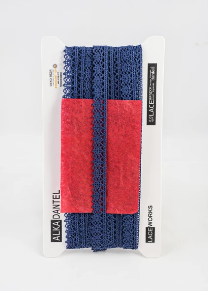 ALKA DANTEL MERSERİZE KOPANAKİ 10 METRE 407 MERSERİZE NAVY ürün görseli 1