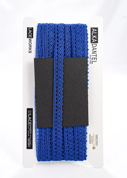 ALKA DANTEL MERSERİZE KOPANAKİ 10 METRE 407 MERSERİZE ROYAL BLUE ürün görseli 1