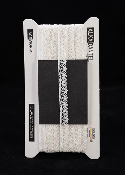 ALKA DANTEL MERSERİZE KOPANAKİ 10 METRE 407 MERSERİZE WHİTE ürün görseli 1