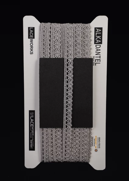 ALKA DANTEL MERSERİZE KOPANAKİ 10 METRE 407 MERSERİZE DARK GREY ürün görseli 1
