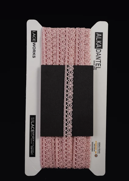 ALKA DANTEL MERSERİZE KOPANAKİ 10 METRE 407 MERSERİZE PİNK ürün görseli 1