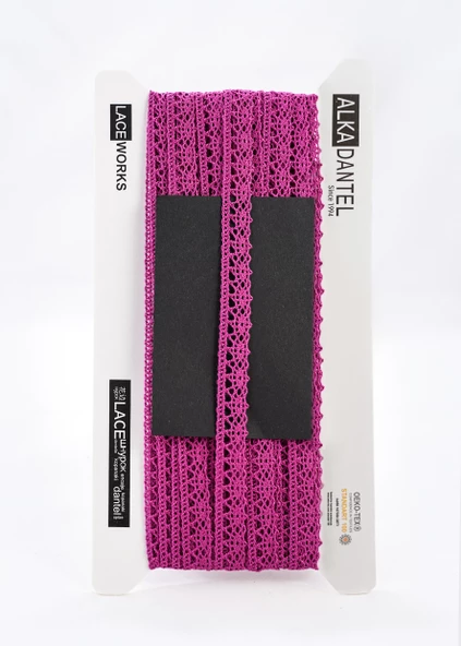 ALKA DANTEL MERSERİZE KOPANAKİ 10 METRE 407 MERSERİZE DARK PİNK ürün görseli 1