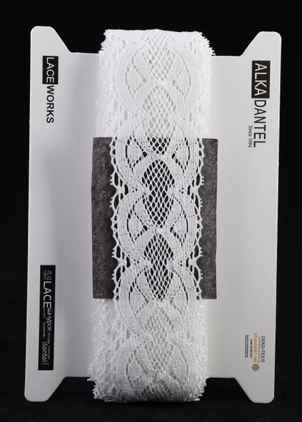 ALKA DANTEL MERSERİZE KOPANAKİ 10 METRE 3700 MERSERİZE WHİTE ürün görseli 1