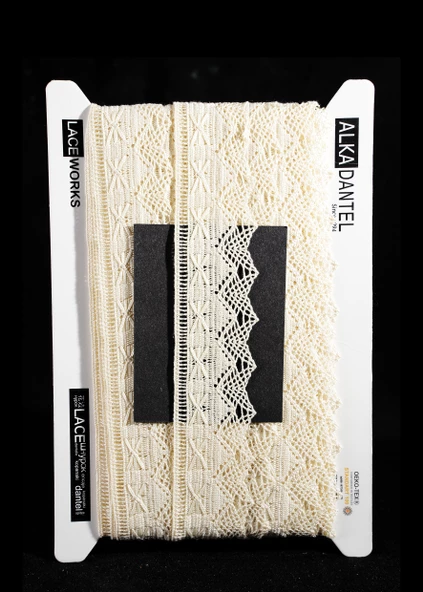 ALKA DANTEL MERSERİZE KOPANAKİ 10 METRE 4053 MERSERİZE CREAM ürün görseli 1