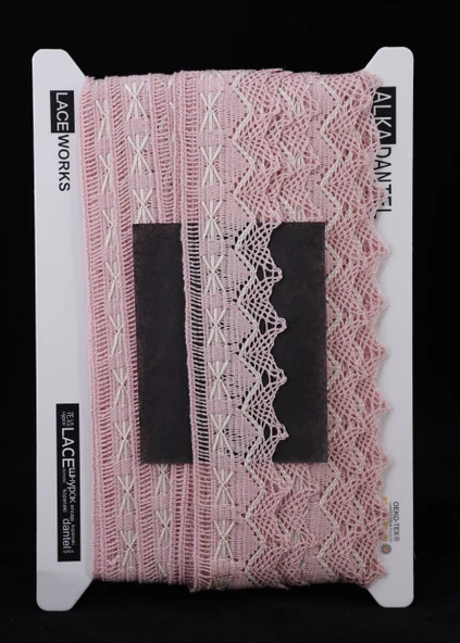 ALKA DANTEL MERSERİZE KOPANAKİ 10 METRE 4053 MERSERİZE CREAM OLD PİNK ürün görseli 1