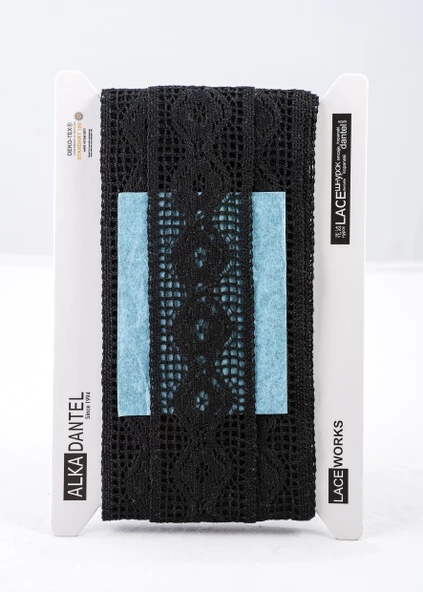 ALKA DANTEL MERSERİZE KOPANAKİ 10 METRE 1420 MERSERİZE BLACK ürün görseli 1