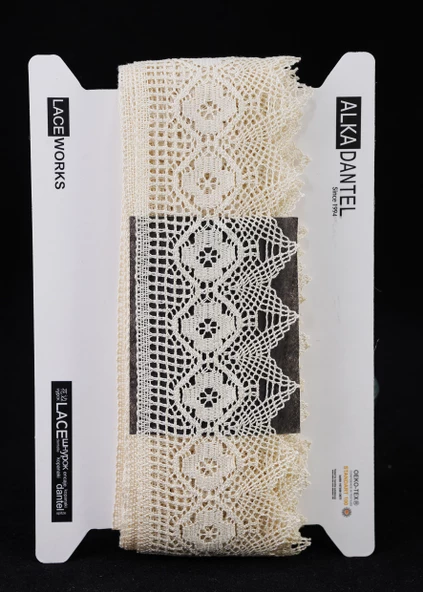 ALKA DANTEL MERSERİZE KOPANAKİ 10 METRE 1421 MERSERİZE CREAM ürün görseli 1