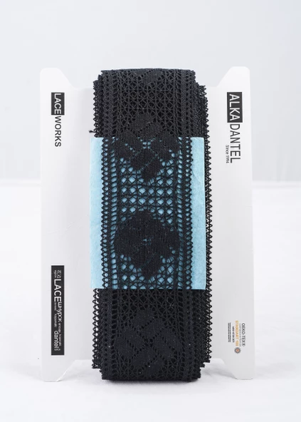 ALKA DANTEL MERSERİZE KOPANAKİ 10 METRE 905A MERSERİZE BLACK ürün görseli 1