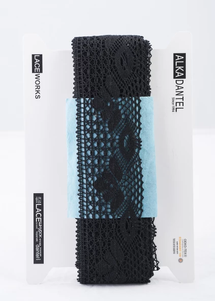 ALKA DANTEL MERSERİZE KOPANAKİ 10 METRE 11627 MERSERİZE BLACK ürün görseli 1