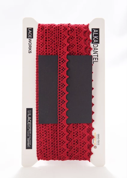 ALKA DANTEL MERSERİZE KOPANAKİ 10 METRE 901 MERSERİZE RED ürün görseli 1