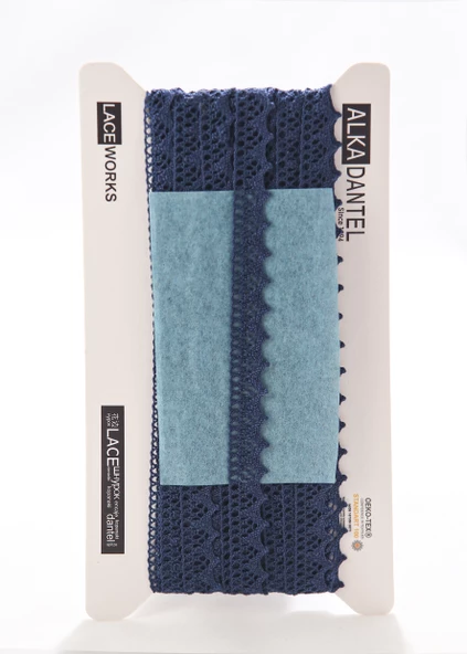ALKA DANTEL MERSERİZE KOPANAKİ 10 METRE 901 MERSERİZE NAVY ürün görseli 1