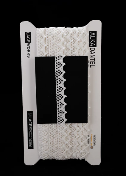 ALKA DANTEL MERSERİZE KOPANAKİ 10 METRE 901 MERSERİZE OFF WHİTE ürün görseli 1