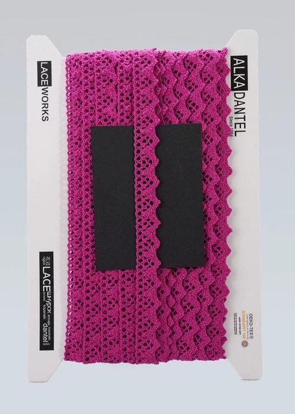 ALKA DANTEL MERSERİZE KOPANAKİ 10 METRE 901 MERSERİZE DARK PİNK ürün görseli 1