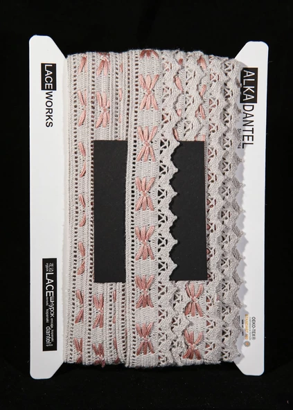 ALKA DANTEL MERSERİZE KOPANAKİ 10 METRE 4051 MERSERİZE OLD PİNK ürün görseli 1