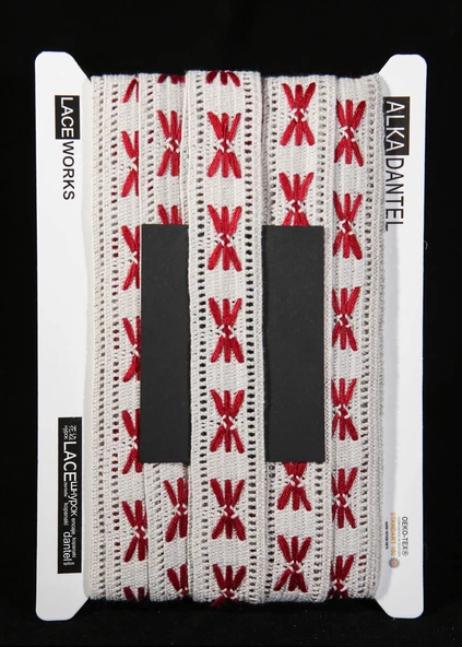 ALKA DANTEL MERSERİZE KOPANAKİ 10 METRE 4050 MERSERİZE BORDO ürün görseli 1