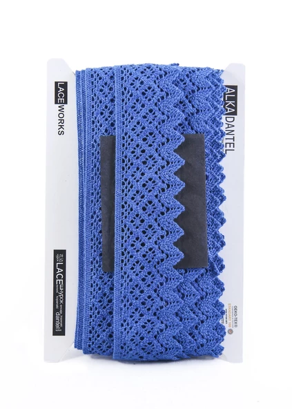 ALKA DANTEL PAMUK KOPANAKİ 10 METRE 404K PAMUK ROYAL BLUE ürün görseli 1