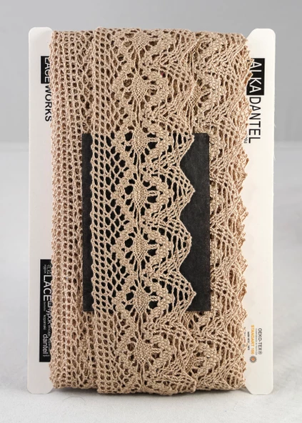 ALKA DANTEL PAMUK KOPANAKİ 10 MT 750 PAMUK SÜTLÜ KAHVE ürün görseli 1