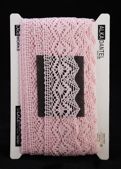 ALKA DANTEL PAMUK KOPANAKİ 10 MT 750 PAMUK BEBE PEMBE ürün görseli 1
