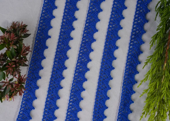 ALKA DANTEL PAMUK KOPANAKİ 10 METRE 901 PAMUK ROYAL BLUE ürün görseli 1