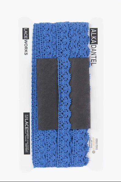 ALKA DANTEL PAMUK KOPANAKİ 10 METRE 515 PAMUK ROYAL BLUE ürün görseli 1