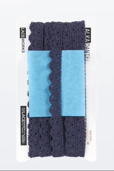 ALKA DANTEL PAMUK KOPANAKİ 10 METRE 515 PAMUK LACİVERT ürün görseli 1