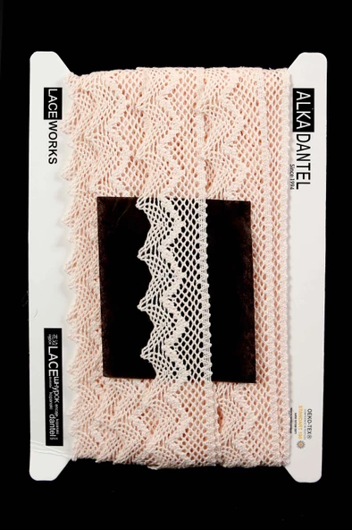 ALKA DANTEL PAMUK KOPANAKİ 10 METRE 8220 PAMUK AÇIK PEMBE ürün görseli 1