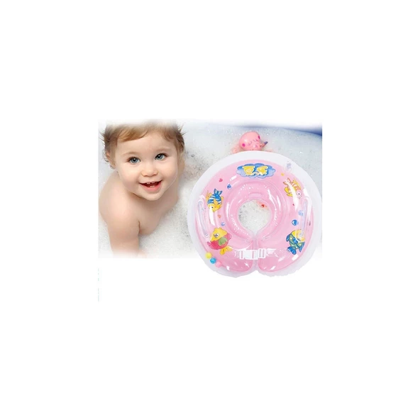 Bebe Boyun Simidi Bebe Yüzme Simidi  Pembe - Resim 2